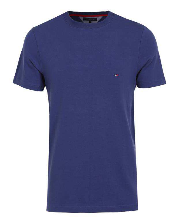 تی شرت نخی مردانه آبی نفتی Tommy